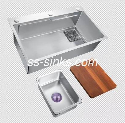 कॉम्पैक्ट रसोई के लिए पॉलिश कोने स्टेनलेस स्टील रसोई सिंक 18G गेज