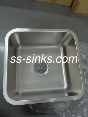 41*41cm वर्ग स्टेनलेस स्टील सिंगल बाउल सिंक अंडरमाउंट