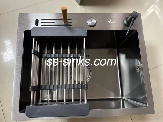 पोलिश फिनिश टॉपमाउंट किचन सिंक के साथ 1 कटोरा OEM बाहरी आयाम शामिल