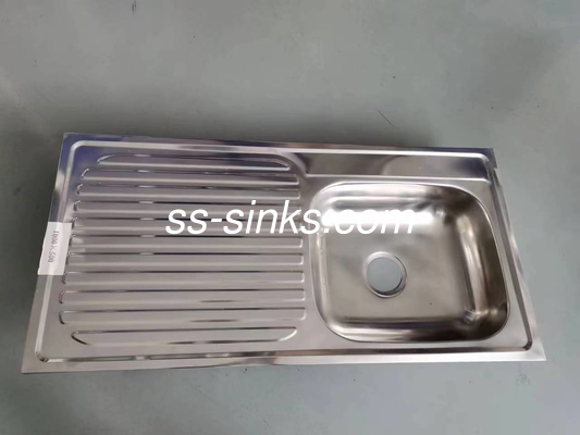 स्टील किचन सिंक के साथ ड्रेनबोर्ड ड्रेनर शामिल जंग प्रतिरोधी