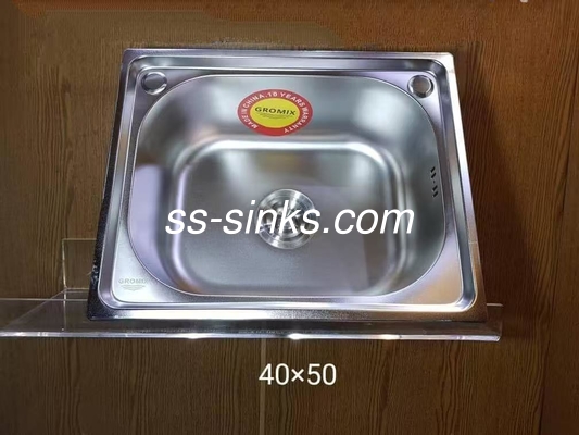 टॉपमाउंट किचन सिंक सिंगल बाउल विथ ड्रेनबोर्ड 30 X 17 इंच एक या दो छेद के लिए किचन सिंक विथ ड्रेनबोर्ड