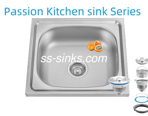 आधुनिक डिजाइन शैली टॉपमाउंट किचन सिंक 3.5 इंच ड्रेन खोलने और आयताकार कटोरे के आकार के साथ