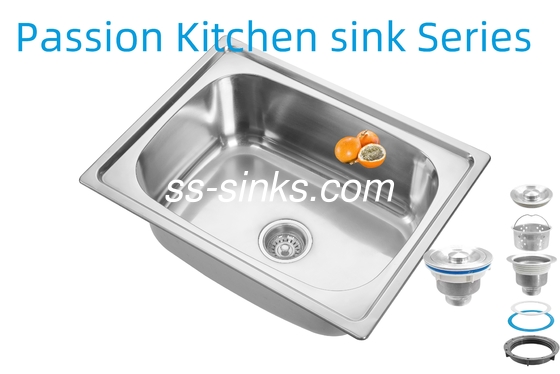 21 सेमी कटोरा गहराई एप्रन स्टेनलेस स्टील रसोई सिंक 3.5 इंच प्रदर्शन के लिए नाली खोलने