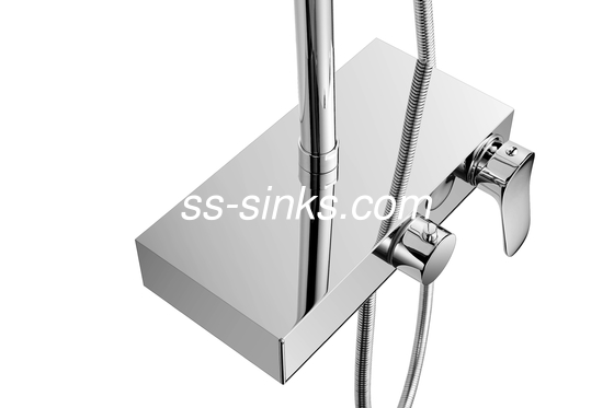 PSON बाथरूम स्टेनलेस स्टील शावर सेट पॉलिश ब्रश
