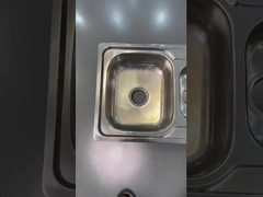 ऊपर काउंटर 1000 x500 मिमी सिंगल बाउल किचन सिंक के साथ ड्रेनबोर्ड लोक वाशिंग बेसिन