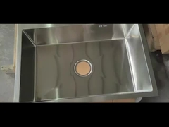 स्टील सिंक हस्तनिर्मित चांदी ब्रश एकल कटोरा